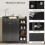 (Black, Engineered Wood) Black Shoe Storage Cabinet with Adjustable Shelves 6