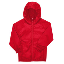 (12-13 Years, Red) B&C Childrens/Kids #Reset Windbreaker