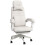 (White, Polyester) Linen-Look Office Chair – White, 160 Recline 1