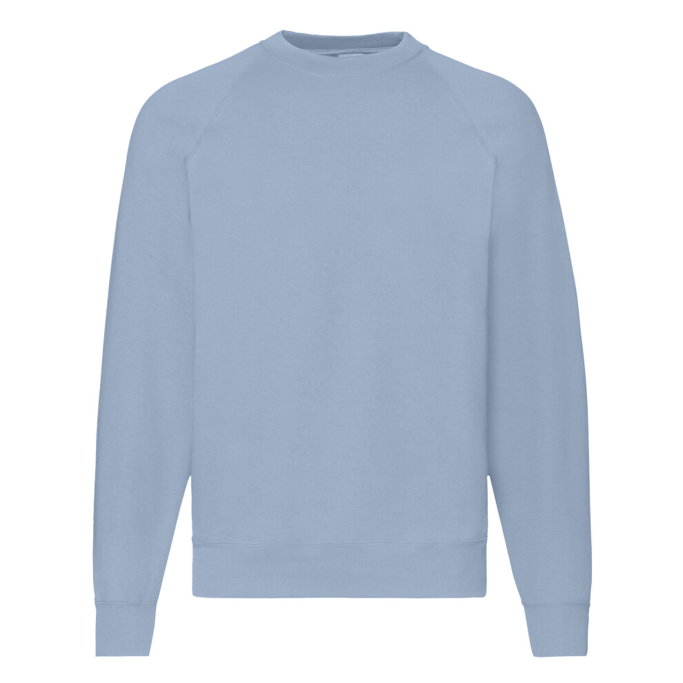 Fruit Of The Loom (L, Mineral Blue) Mens Raglan Sleeve Belcoro Sweatshirt