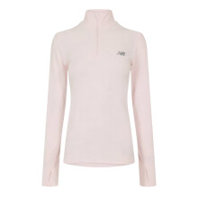 (14 UK, Pink Salt) New Balance Womens/Ladies Space Dye Quarter Zip Running Track Top