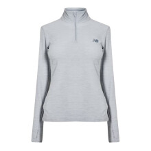 (8 UK, Grey) New Balance Womens/Ladies Space Dye Quarter Zip Running Track Top