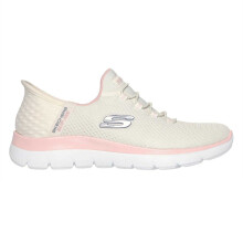 (5.5 UK, Off White/Pink) Skechers Mens Summits - Diamond Dream Slip-In Casual Shoes