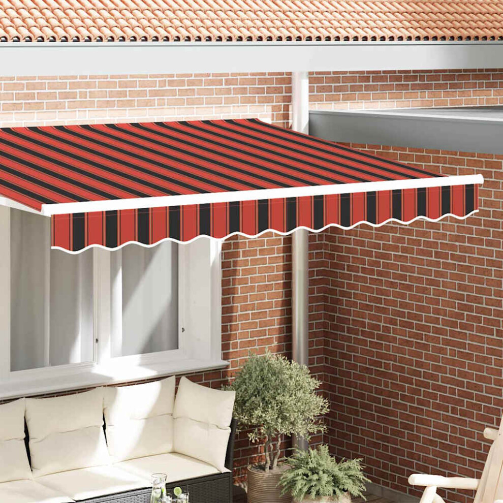 Vidaxl Awning Valance Replacement Orange / Black / Yellow 2.5 M Polyester