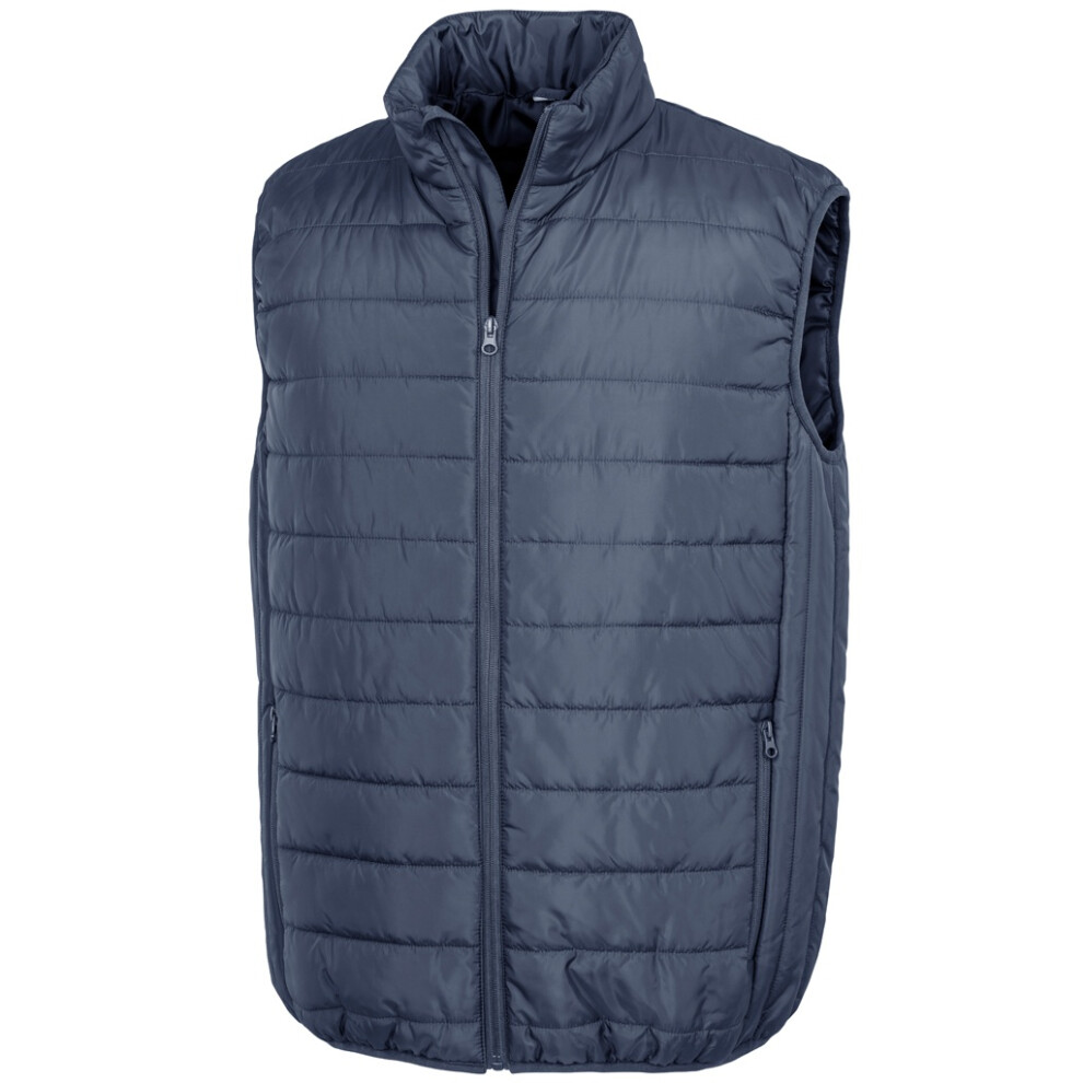 Result (S, Navy) Mens Promo Core Padded Body Warmer