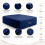 (Double, Navy) 40cm Extra Deep Fitted Sheet with FREE 40cm Quilted Mattress Protector Soft Microfiber Deep Pocket Bed Sheets 3