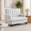 Homcom HOMCOM Velvet Single Sofa Armchair with Stripes, Grey 1