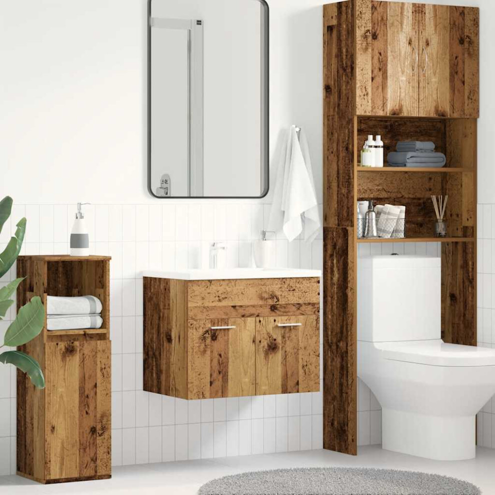 Vidaxl Bathroom Sink Cabinet Old Wood 60X38.5x46 Cm Engineered Wood