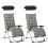 2pc Zero Gravity Sun Loungers, Dark Grey 1