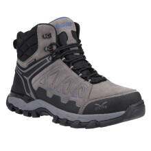 (12 UK, Charcoal/Grey/Dark Blue) Hi-Tec Mens V-Lite Explorer Suede V-Lite Waterproof Hiking Boots