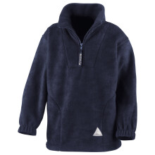 (10-12 Years, Navy) Result Childrens/Kids Polartherm Zip Neck Fleece Top