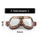 Vintage Copper Goggles Grey Lens Karting Motorcycle Windproof Adjustable 3