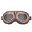 Vintage Copper Goggles Grey Lens Karting Motorcycle Windproof Adjustable 1
