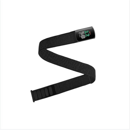 Cómoda pulsera de nailon para Fitbit Charge 5/6 Black 1