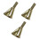 (Gold) 3Pc Triangular Handle Polishing & Chamfering Tool Kit 18mm for Burr Screws 1