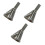 (Silver) 3Pc Triangular Handle Polishing & Chamfering Tool Kit 18mm for Burr Screws 1