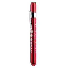 (red) Lampe torche LED compacte de type stylo avec indicateur pupillaire pour examen médical de premiers secours