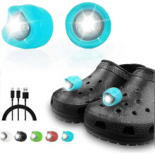 (Blue) Croc Light Up Akumulatorowe 2-częściowe zawieszki do reflektorów dla dzieci, chłopców, dorosłych, mężczyzn i kobiet