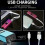 (Black) Mini Keychain Flashlight with Electric Shock Self-Protection and LED 2