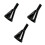 (Black) 3Pc Triangular Handle Polishing & Chamfering Tool Kit 18mm for Burr Screws 1