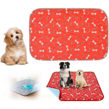 (RED, 40*60cm) 2026 Pheromone Washable Reusable Leak-Proof Puppy Pee Pad Training Mat Multiple Sizes Available