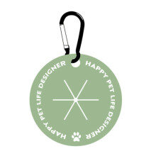 (green) Dispenser per sacchetti per escrementi di cane, a mani libere, in PVC, per sacchetti di raccolta rifiuti, colore nero, da passeggio
