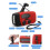 (Red, EU) Survival Ready NOAA AM/FM Radio USB Charging LED Flashlight Multi-Purpose Emergency Gear 4