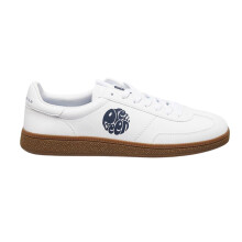 (12 UK, White) Pretty Green Mens Ramblas Paisley Leather Trainers