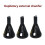 (Black) 3Pc Triangular Handle Polishing & Chamfering Tool Kit 18mm for Burr Screws 3