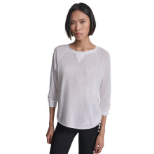 (10 UK, White) DKNY Womens/Ladies Waffle Slim 3/4 Sleeve T-Shirt