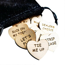 (A) 20 Pcs Wooden Night Activity Tokens for Couples Romantic Valentine's Day Creative Gift Set