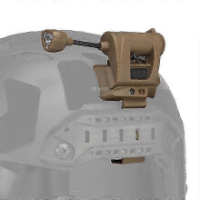(black) Lampe tactique multifonction pour casque, lampe torche laser infrarouge rouge, sécurité militaire de survie 25-26