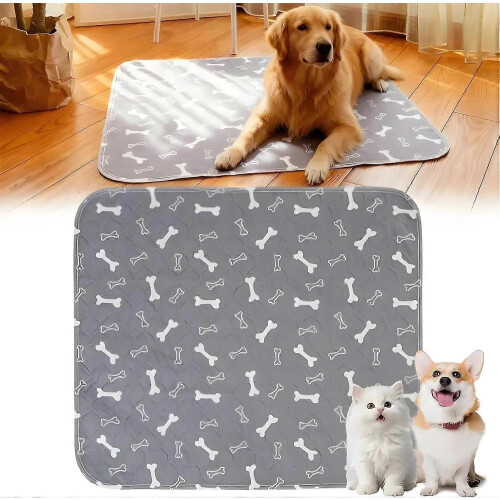 (GRAY, 40*60cm) 2026 Pheromone Washable Reusable Leak-Proof Puppy Pee Pad Training Mat Multiple Sizes Available 2
