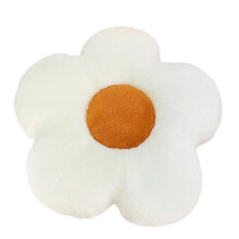 (WHITE, 50cm) Cojines Flor Plush, Almohada Suelo para Leer y TV
