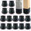 (Black, 24PCS) Silikon Möbelschoner mit Filz, 24 Stk 1