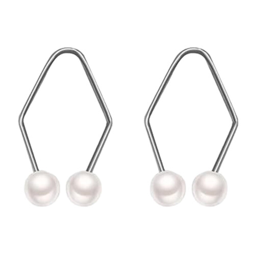 (White, 1 pairs) Small Dimple Maker for Face, Easy Smile Corrector Tool, Birthday Gift