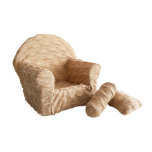 (Light Brown, 29cm) Set Coussins Pose Bébé Photo, Peau Amie, Blanc