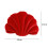 (Red, 34cmx25cm) Cuscino Forma Conchiglia Verde, per Divano Camera e Ufficio 3