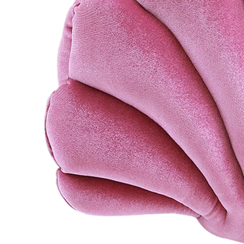 (Pink, 34cmx25cm) Cuscino Forma Conchiglia Verde, per Divano Camera e Ufficio 2