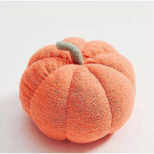 (Pink orange, about 17-20cm) Coussin Citrouille Nordic Luxe, Peluche pour Canapé et Chevet