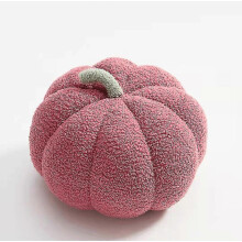 (purple red, about 25-28cm) Coussin Citrouille Nordic Luxe, Peluche pour Canapé et Chevet