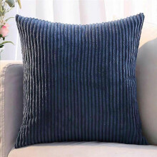 (Blue) 2 Taies Cordura Velours 45x45cm, Set Décoratif