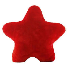 (red) Fluffy Star Cushion, Soft Furry PP Cotton Pillow, Vibrant Home Decor, Blue