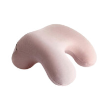 (Light Pink, 28cmx25.5cmx12cm) Oreiller de Voyage Confortable pour Cou, pour Dormir Adultes