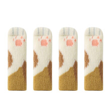 (Multicolor) 4 Protège-Pieds en Patte de Chat pour Chaises, Antidérapants et Silencieux