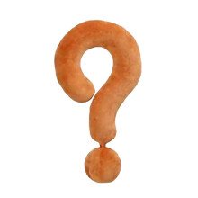 (Brown question mark) Cuscino Peluche Punto Interrogativo Verde Avocado, Giocattolo per Bambini