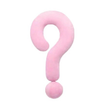 (Pink question mark) Cojín de Peluche Signo de Interrogación Verde Aguacate, Juguete para Niños
