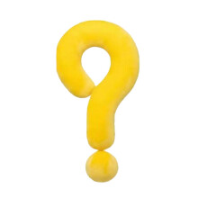 (Yellow question mark) Cuscino Peluche Punto Interrogativo Verde Avocado, Giocattolo per Bambini