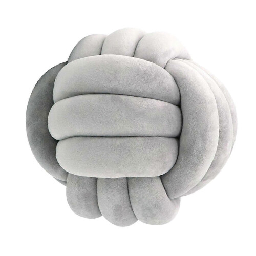 (Light Gray) Cuscino Nodo Palla Spesso, Comodo per Soggiorno e Divano