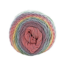 (A) 5 Strands Rainbow Handmade Soft Knitting Yarn for Office Sofa